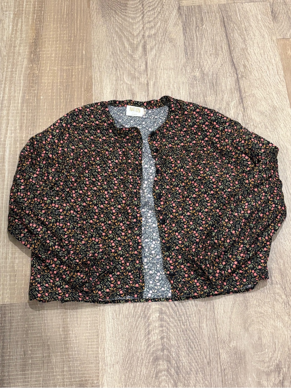 Nation Floral Button-Up Blouse